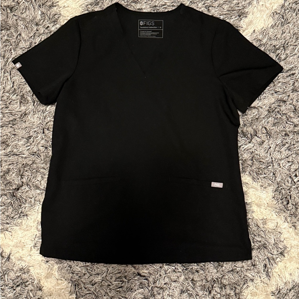 FIGS Black Scrub Top